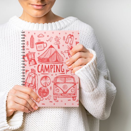 Camping Outdoor Illustratie Notitieboek