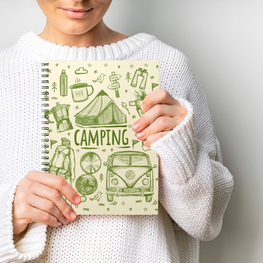 Camping Outdoor Illustratie Notitieboek