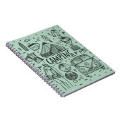 Camping Outdoor Illustratie Notitieboek (Rechterzijde)