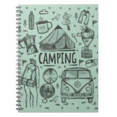Camping Outdoor Illustratie Notitieboek (Voorkant)
