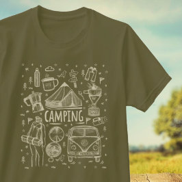 Camping Outdoor Illustratie T-shirt
