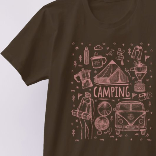 Camping Outdoor Illustratie T-shirt