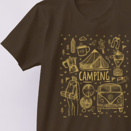 Camping Outdoor Illustratie T-shirt