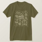 Camping Outdoor Illustratie T-shirt (Design voorkant)