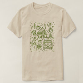 Camping Outdoor Illustratie T-shirt