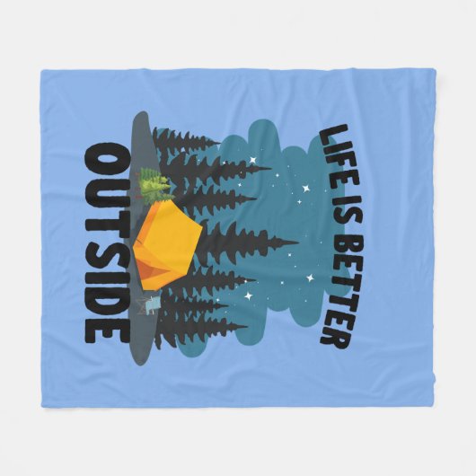 Camping Outdoor Lover Fleece Deken (Voorkant (Horizontaal))