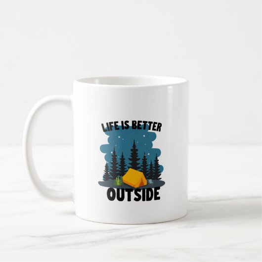 Camping Outdoor Lover Koffiemok (Links)