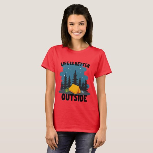 Camping Outdoor Lover T-shirt (Voorkant volledig)