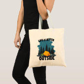 Camping Outdoor Lover Tote Bag (Voorkant (product))