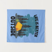 Camping Outdoor Lover Wandkleed (Voorkant (horizontaal))