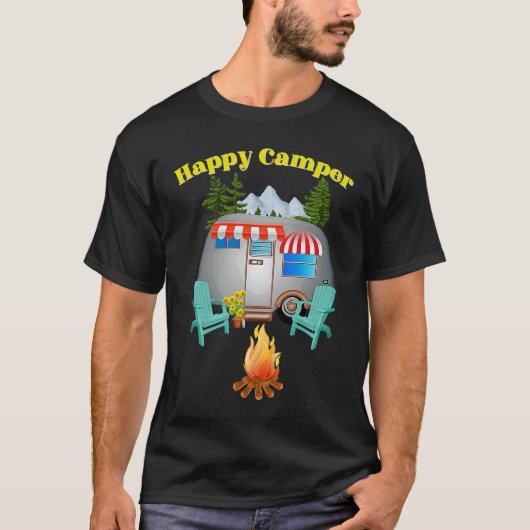 Camping Outdoor National Park Happy Forest Camper T-shirt (Voorkant)