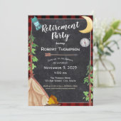 Camping Outdoor Retirement Party Kaart (Staand voorkant)