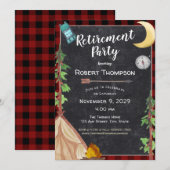 Camping Outdoor Retirement Party Kaart (Voorkant / Achterkant)