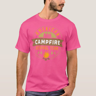 Camping Outdoor Tent American Campfire Revival Tea T-shirt