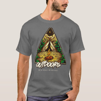 Camping Outdoor Wilde over Wilderness die adve hak T-shirt