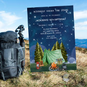 Camping Outdoor Woodland verjaardagsfeestje Kaart
