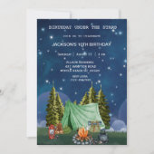 Camping Outdoor Woodland verjaardagsfeestje Kaart (Voorkant)