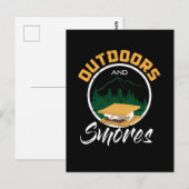 Camping - Outdoors And Smores Briefkaart (Voorkant / Achterkant)
