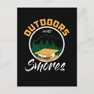 Camping - Outdoors And Smores Briefkaart