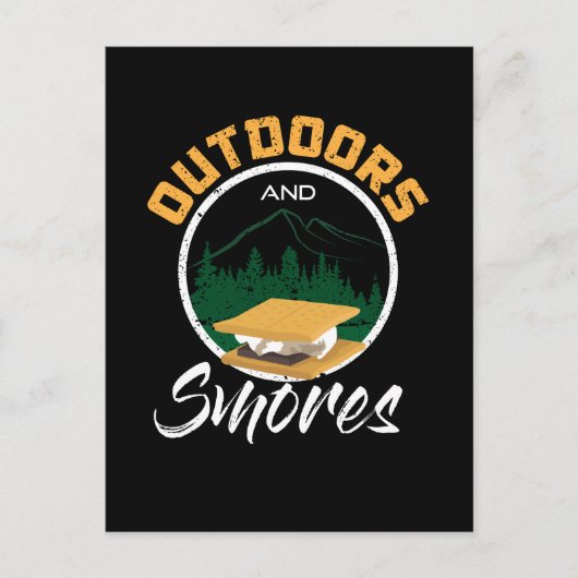 Camping - Outdoors And Smores Briefkaart (Voorkant)