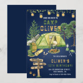 Camping Outdoors Kamperen Verjaardagsfeest Kaart (Voorkant / Achterkant)