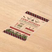 Camping Outdoors Verjaardagsfeest Acryl Uitnodigingen (Laagn)