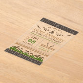 Camping Outdoors Verjaardagsfeest Acryl Uitnodigingen (Laagn)