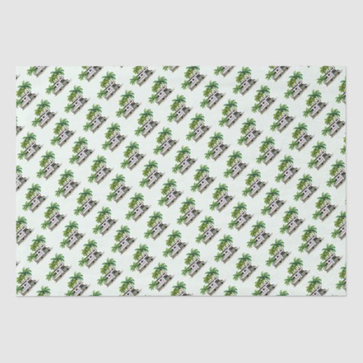 Camping Palm Trees Class C Camper Tissuepapier (Voorkant)