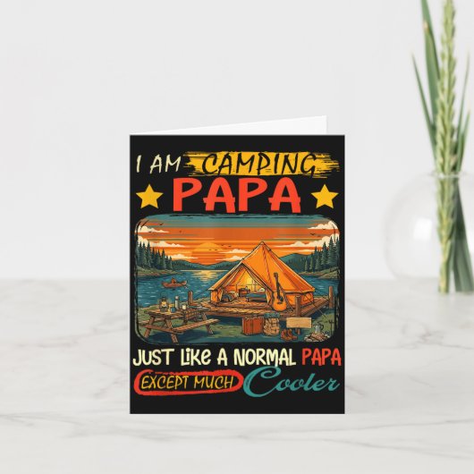 Camping papa definitie veel coolere vaderdag kaart (Voorkant)