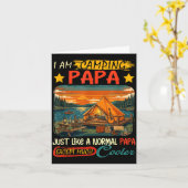 Camping papa definitie veel coolere vaderdag kaart (Gele Bloem)