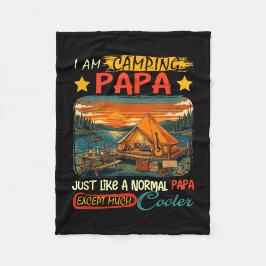 Camping papa definitie veel koeler vaderdag fleece deken (Voorkant)