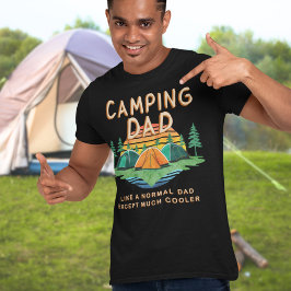 Camping Papa Funny Outdoors Vakantie  Zonsondergan T-shirt