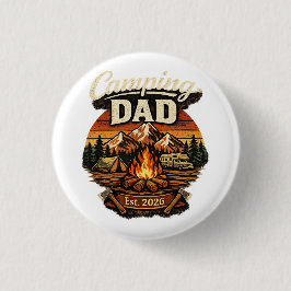 Camping Papa Opgericht 2026 Gepersonaliseerde knop Ronde Button 3,2 Cm