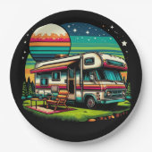 Camping papier borden! papieren bordje (Voorkant)