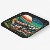 Camping papier borden! papieren bordje (Gebogen)