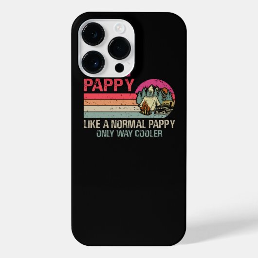 Camping Pappel als een normale Pappy only Way koel iPhone Hoesje (Achterkant)