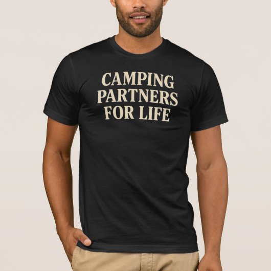 Camping Partners voor het leven T-shirt (Voorkant)