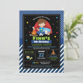 Camping Party Birthday Invitations Boys Slumber Kaart (Staand voorkant)