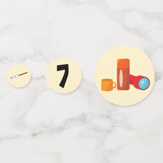 Camping Party Confetti Tafel Decor (Achterkanten)