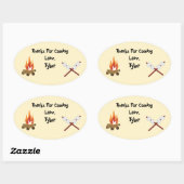 Camping Party Dank u Sticker (Vel)