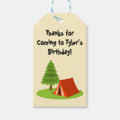 Camping Party Favor Label Cadeaulabel (Voorkant)