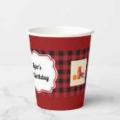 Camping Party gepersonaliseerd Papieren Bekers (Achterkant)