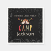 Camping Party Papieren servetten (Voorkant)
