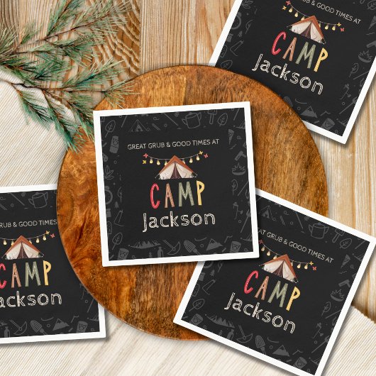 Camping Party Papieren servetten