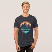 Camping Patch Berg Avontuur Outdoor Tri-Blend Shirt (Voorkant volledig)