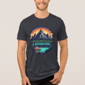 Camping Patch Berg Avontuur Outdoor Tri-Blend Shirt (Voorkant)