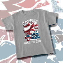 Camping Patriottische Familie Reis Jaar T-shirt