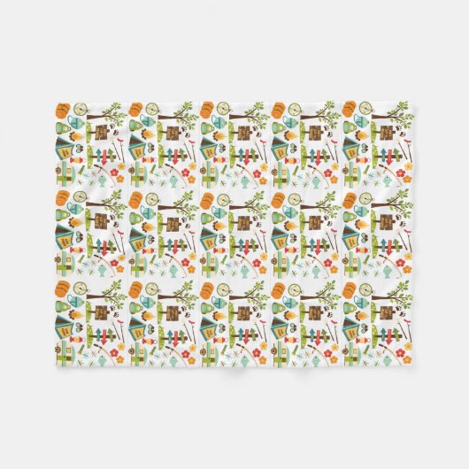 Camping Patroon Gooi Deken (Voorkant (Horizontaal))