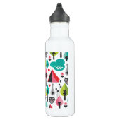 Camping patroonillustratie waterfles (Rechts)