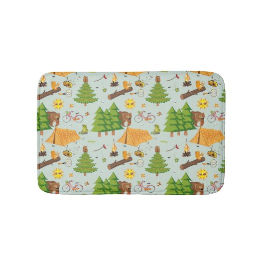 Camping Pattern Badmat (Voorkant)